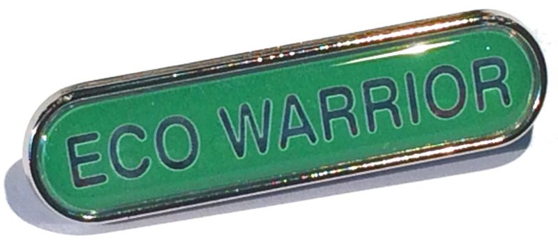 Capricornone Eco-Warrior Gel Domed Blue School Bar Badge - View #3